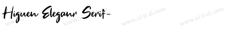 Higuen Eleganr Serif字体转换